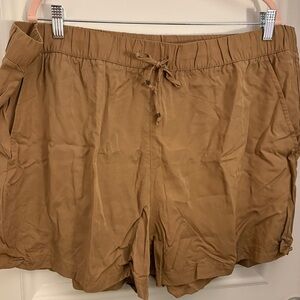 Banana Republic Factory Women's High Waist Drawstring Shorts - Tan